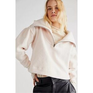 Free People Jacket Pullover Poppy Sherpa Cozy
Cream White Half Zip Pullover